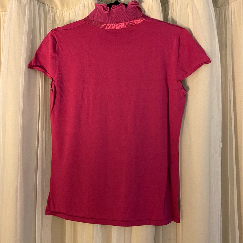 Adrienne Vittadini ruffle neck, front blouse. XL - Picture 4 of 5